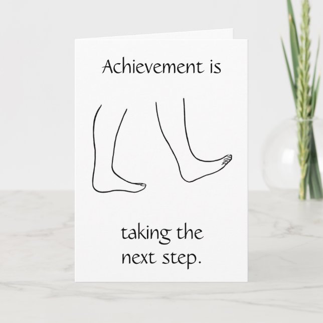 Framgången tar nästa steg. Gratulerara kort (Framsida)