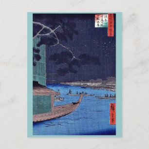 Framgångens tall, Asakusafloden av Andō Hiroshige Vykort