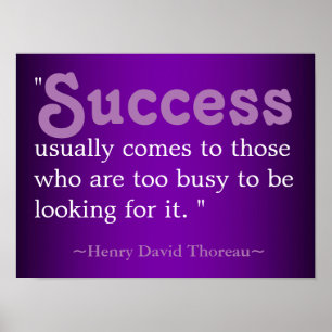 Framgånglivcitationstecken   Thoreau Poster