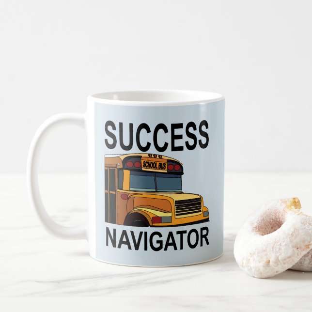 Framgångs Navigator Skolbussförare Kaffemugg (Med munk)