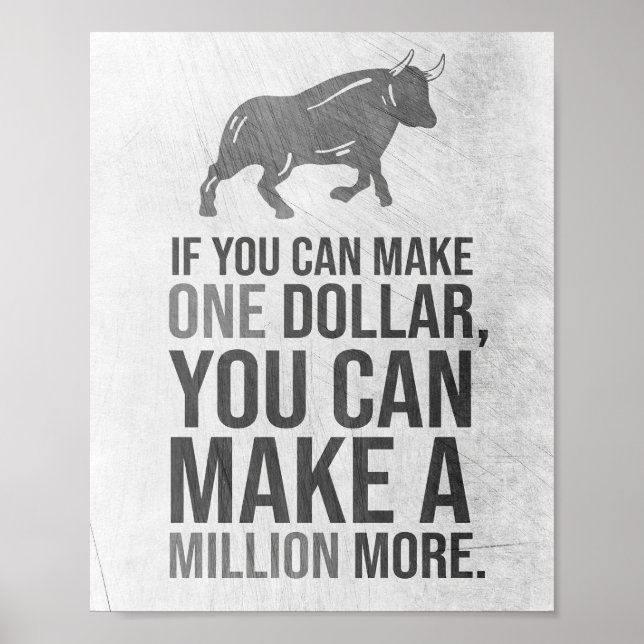 Framgångscitat Du Kan Tjäna En Miljon Poster (Framsidan)
