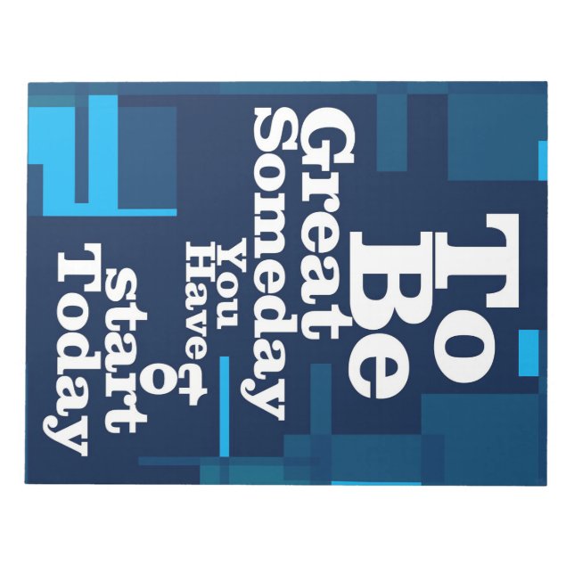 Framgångscitat för att bli bra en dag anteckningsblock (Framsida)