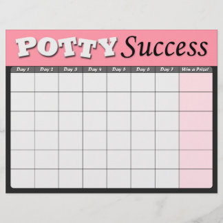 Framgångsdiagram för rosa Potty-utbildning