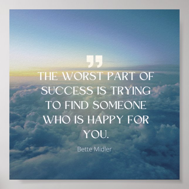 Framgångshistorik - Bette Midler-citat Poster (Framsidan)