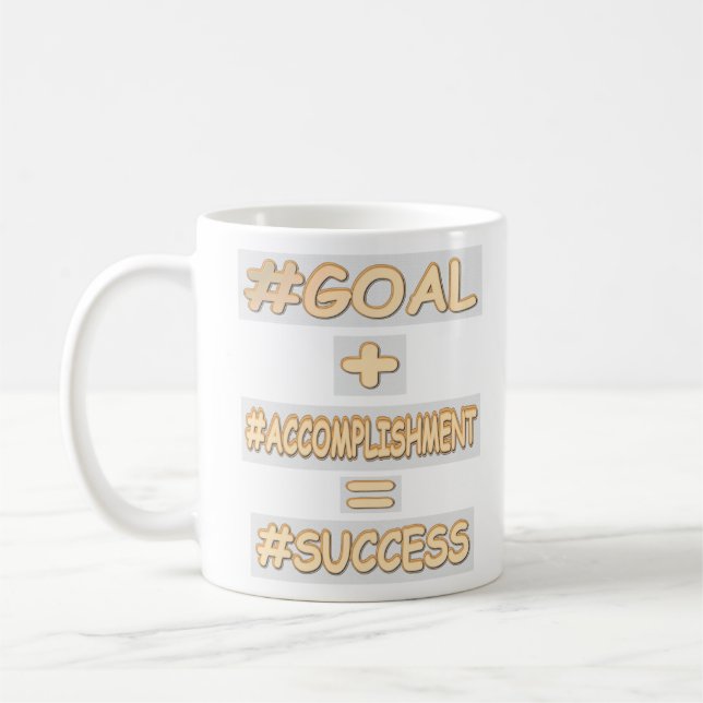 "FRAMGÅNGSJUSTERING", utmatningsdesign. Köp nu Kaffemugg (Vänster)