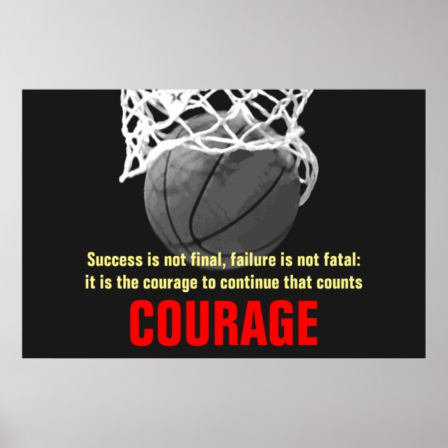Framgångsmod, basketboll inspiration poster (Framsidan)