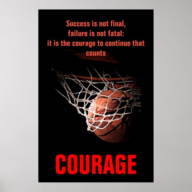 Framgångsmod, basketboll inspiration poster (Framsidan)