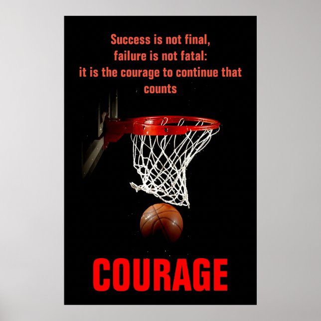 Framgångsmod, basketboll inspiration poster (Framsidan)