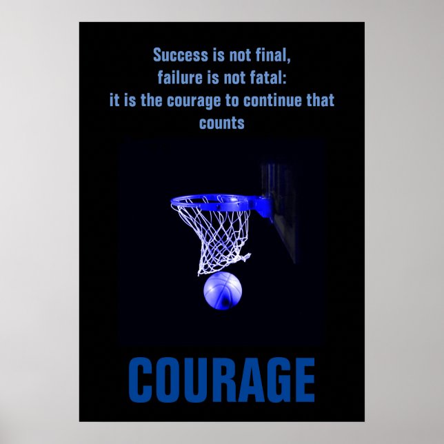 Framgångsmod, basketboll inspiration poster (Framsidan)