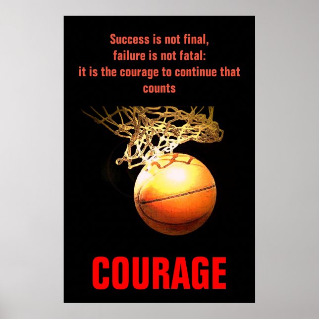 Framgångsmod, basketboll inspiration poster (Framsidan)