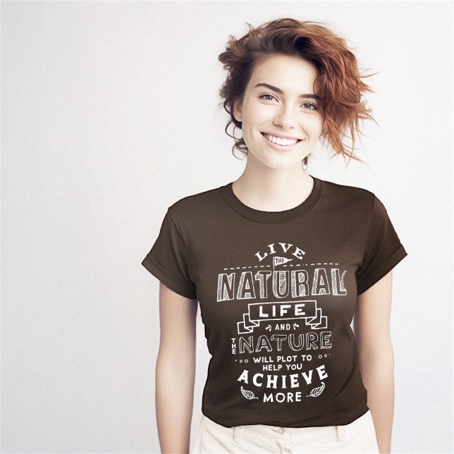Framgångsoffert för naturliv t shirt (Natural Life Success Quote T-Shirt)
