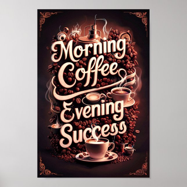 Framgångsofferter för morgonkaffe poster (Framsidan)