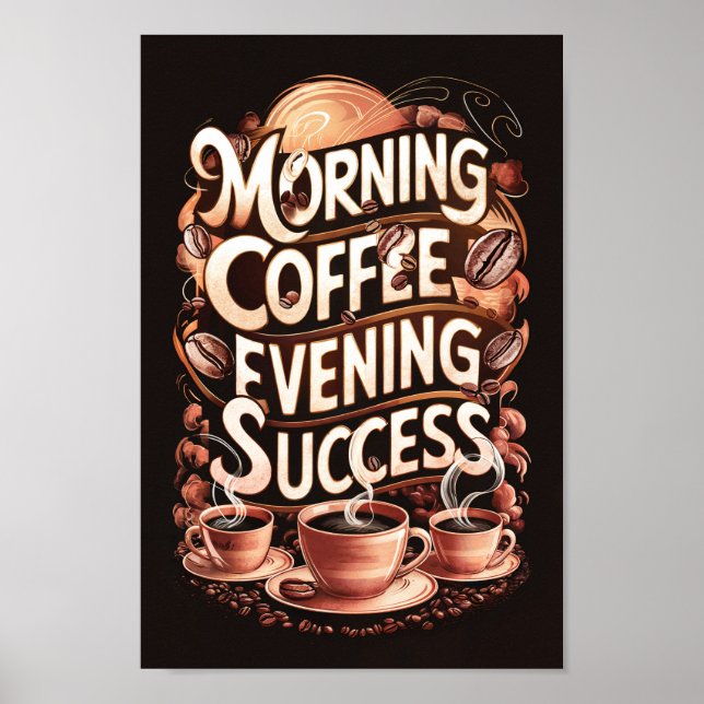 Framgångsofferter för morgonkaffe poster (Framsidan)