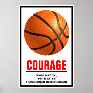 Framgångsrik basket Motivering Poster