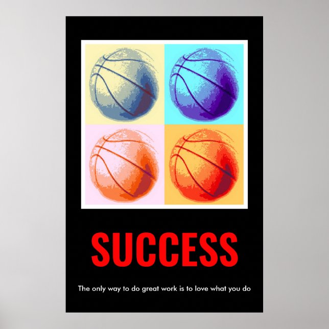 Framgångsrik basketbollartikel poster (Framsidan)