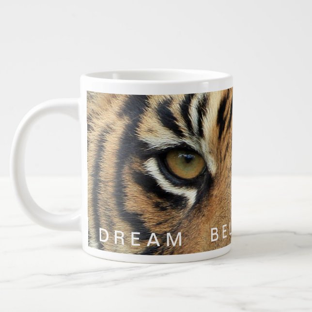 Framgångsrik citat Dream tror på att uppnå Jumbo Mugg (Vänster)