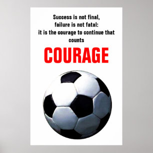 Framgångsrik fotboll - inspiration poster