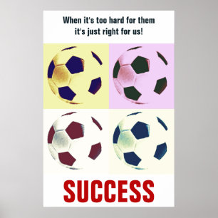 Framgångsrik fotbollsinspiration poster