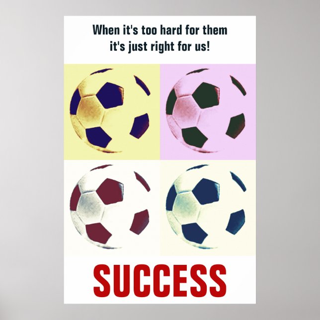 Framgångsrik fotbollsinspiration poster (Framsidan)