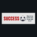 Framgångsrik fotbollsinspiration poster<br><div class="desc">Motiverande citattecken poster och skriver ut</div>