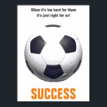 Framgångsrik fotbollsinspiration poster<br><div class="desc">Motiverande citattecken poster och skriver ut</div>