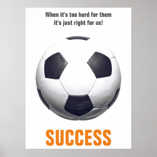 Framgångsrik fotbollsinspiration poster