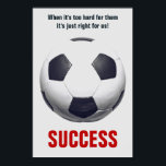 Framgångsrik fotbollsinspiration poster<br><div class="desc">Motiverande citattecken poster och skriver ut</div>