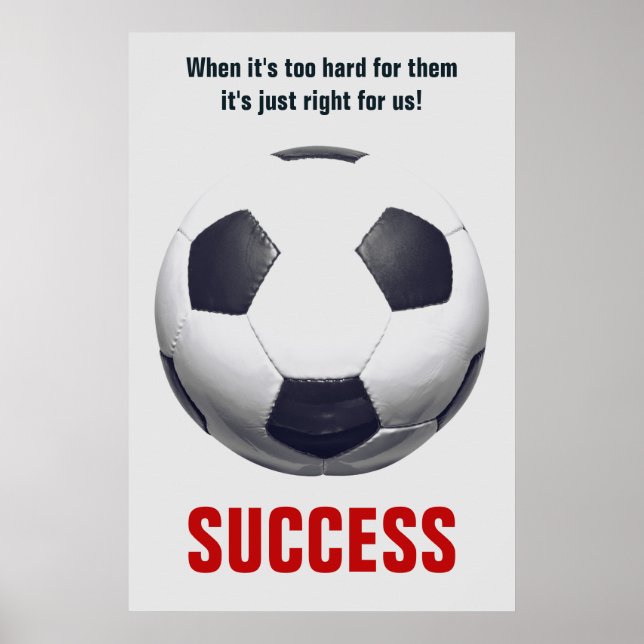Framgångsrik fotbollsinspiration poster (Framsidan)