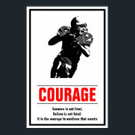 Framgångsrik fotbollsmotivation poster<br><div class="desc">Framgången är inte slutlig - Motiverande citattecken poster och skrivs ut</div>