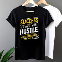 Framgångsrik Hustle Motivation T-Shirt Inspire och