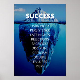 Framgångsrik Iceberg Entrepreneur & Office Motivat Poster