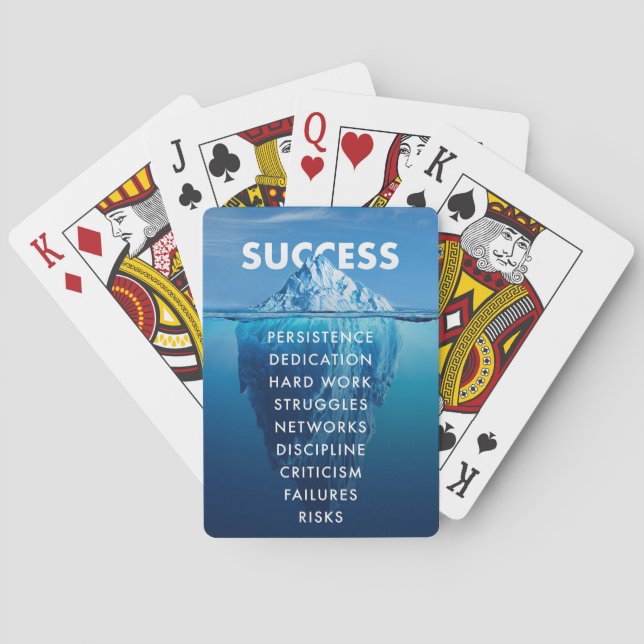 Framgångsrik icebergs hårda arbete casinokort (Baksidan)