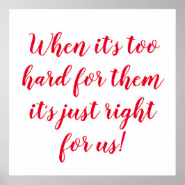 Framgångsrik, inspirerande handskriven poster