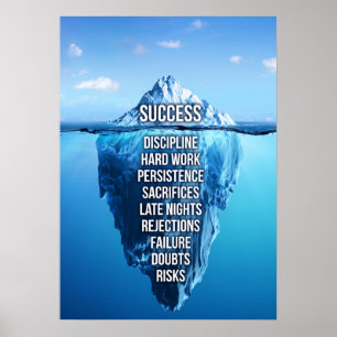 Framgångsrik isbergskulptur Motivering Poster