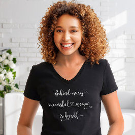 Framgångsrik Kvinna Feminist Citat Modern Fet Stil T Shirt
