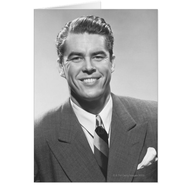 Framgångsrik man hälsningskort (Framsidan)