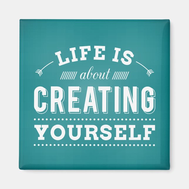 Framgångsrik motivation Life-citat Magnet (Framsidan)