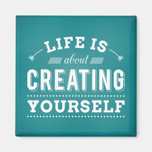 Framgångsrik Motivational Attitude Life Quote Magnet