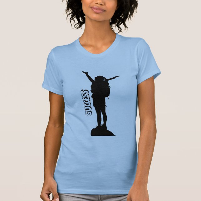 Framgångsrik Silhouette Motivational T-Shirt (Framsida)