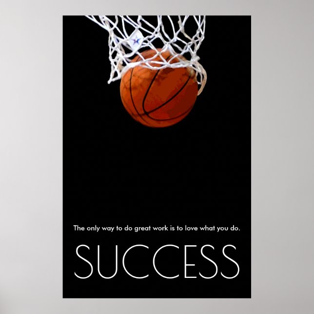 Framgångsrik Snyggt för Trendiget Basketball Poster (Framsidan)