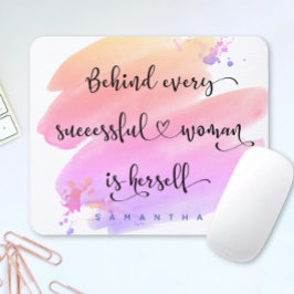 Framgångsrik Watercolor Typography Namn för Rosa W Musmatta