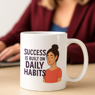 Framgångsrika dagliga vanor inom affärsmotivation kaffemugg
