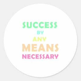 Framgångsrika Elak som krävs - fastställande och H Runt Klistermärke