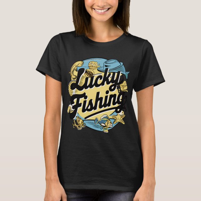 Framgångsrikt fiske. t shirt (Framsida)