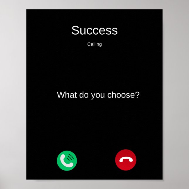 Framgångsringande motiverande telefonskärmsaffisch poster (Framsidan)