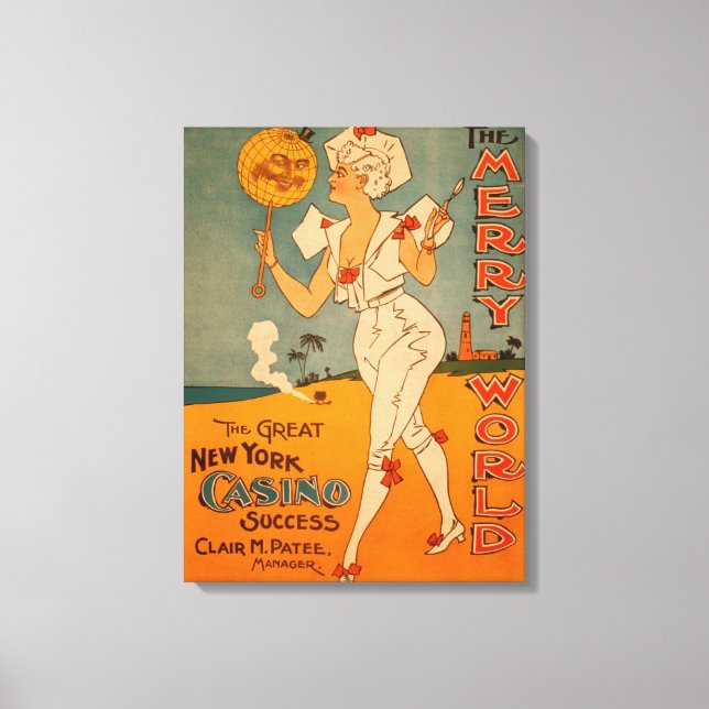 Framgångsteatern för Underbara kasinot i New York Canvastryck (Framsida)