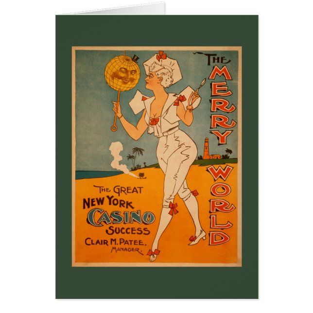 Framgångsteatern för Underbara kasinot i New York Hälsningskort (Framsidan)
