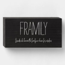 "Framily" Wood Box-tecken