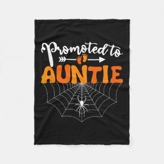 Främja Auntie Halloween Gravid Announcemen Fleecefilt