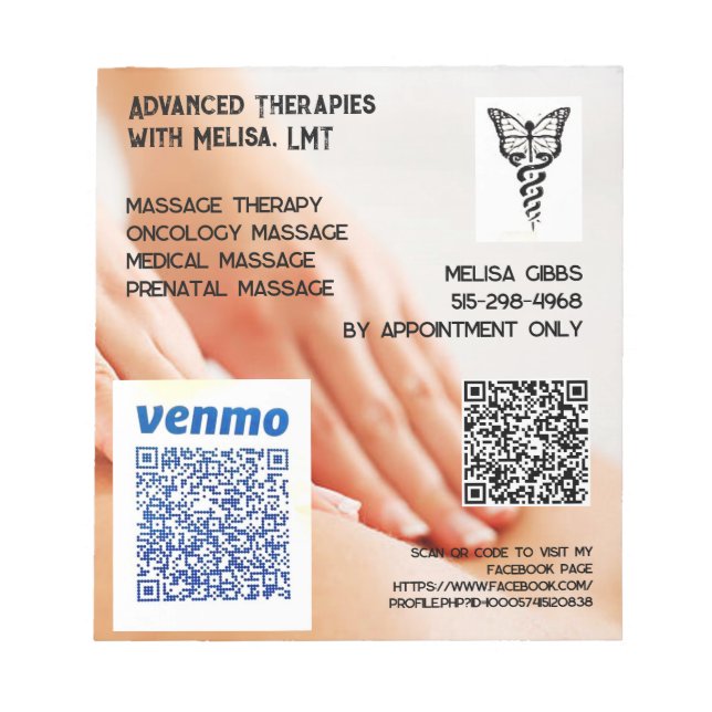 Främja avancerade terapier med Melisa-Anteckningsb Anteckningsblock (Framsida)